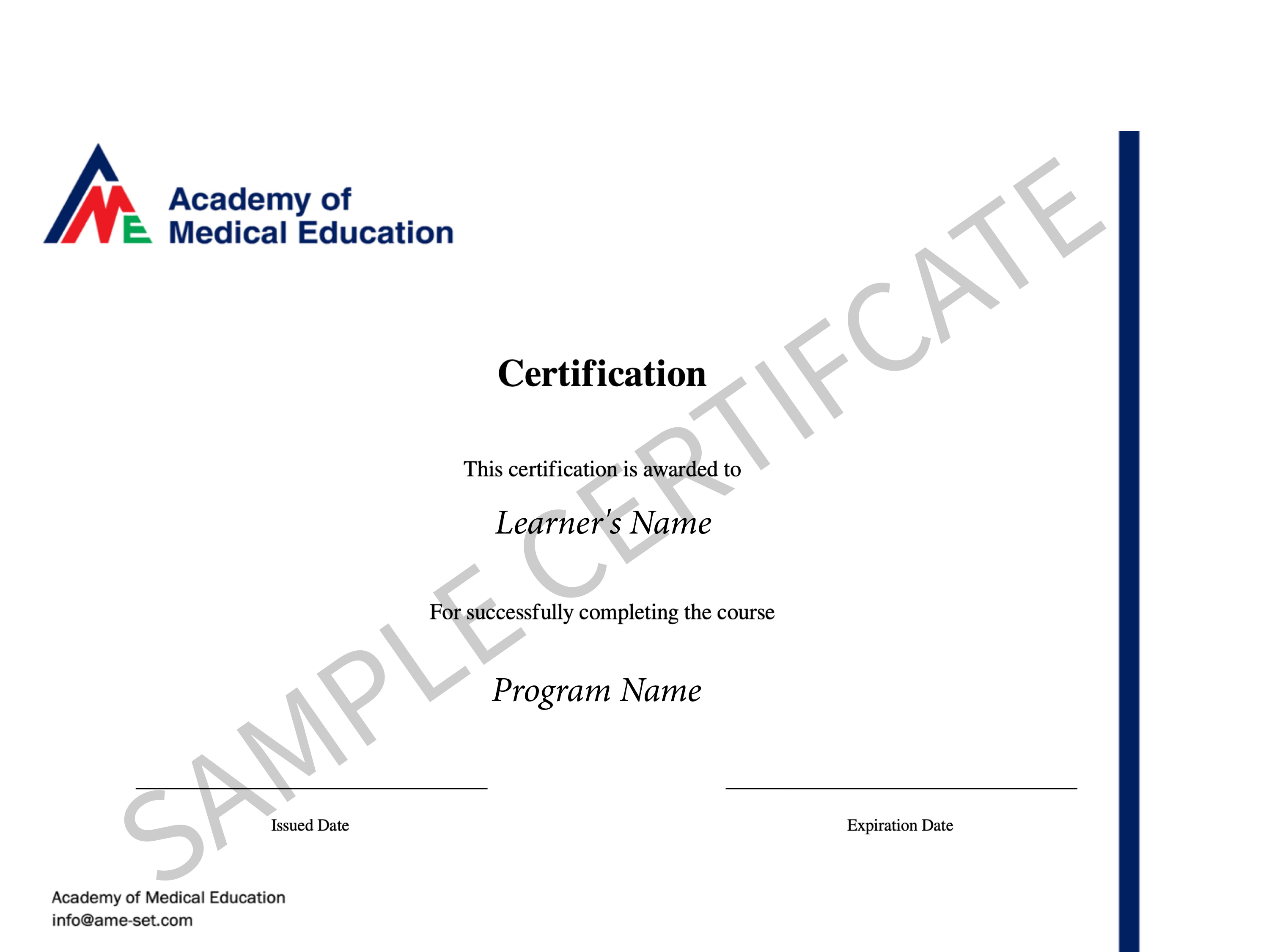 certification